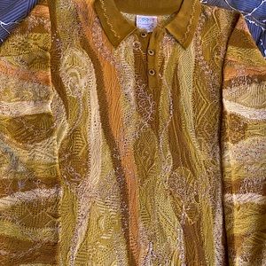 Authentic Coogi 3 Button Collared Sweater